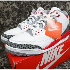 Nike Air Jordan 3 Retro Fire Red 2022 Men's Size 13 Cement Print No Box OG AJ3